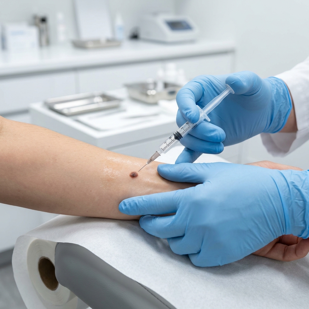 Aplicación de Medicamento Intralesional